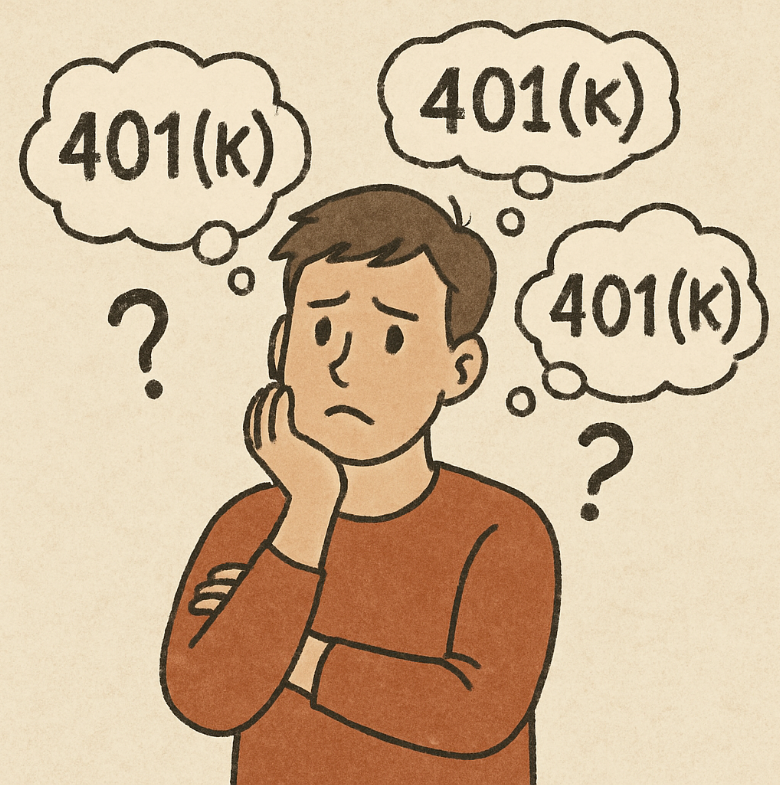 Man pondering about 401Ks